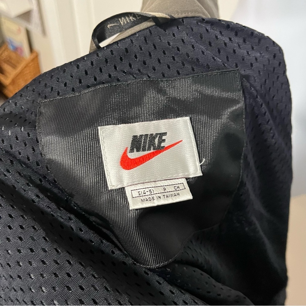 Vintage Nike Moto Jacket Womens Size Small Black Windbreaker Full Zip Mesh - Picture 6 of 7